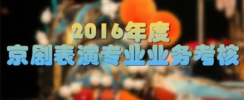 屌操逼网站国家京剧院2016年度京剧表演专业业务考...